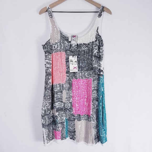 Anthro Yoana Baraschi NWT Sequin Embroidered Dress - Picture 3 of 16